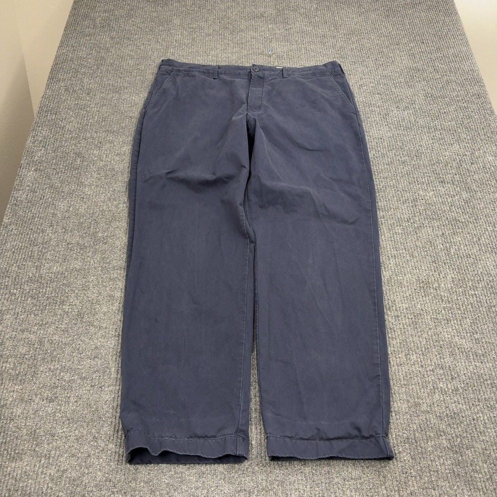 J Crew Always 1450 Relaxed Pants Mens 38x32 Navy Blue Cotton Chino Casual Preppy